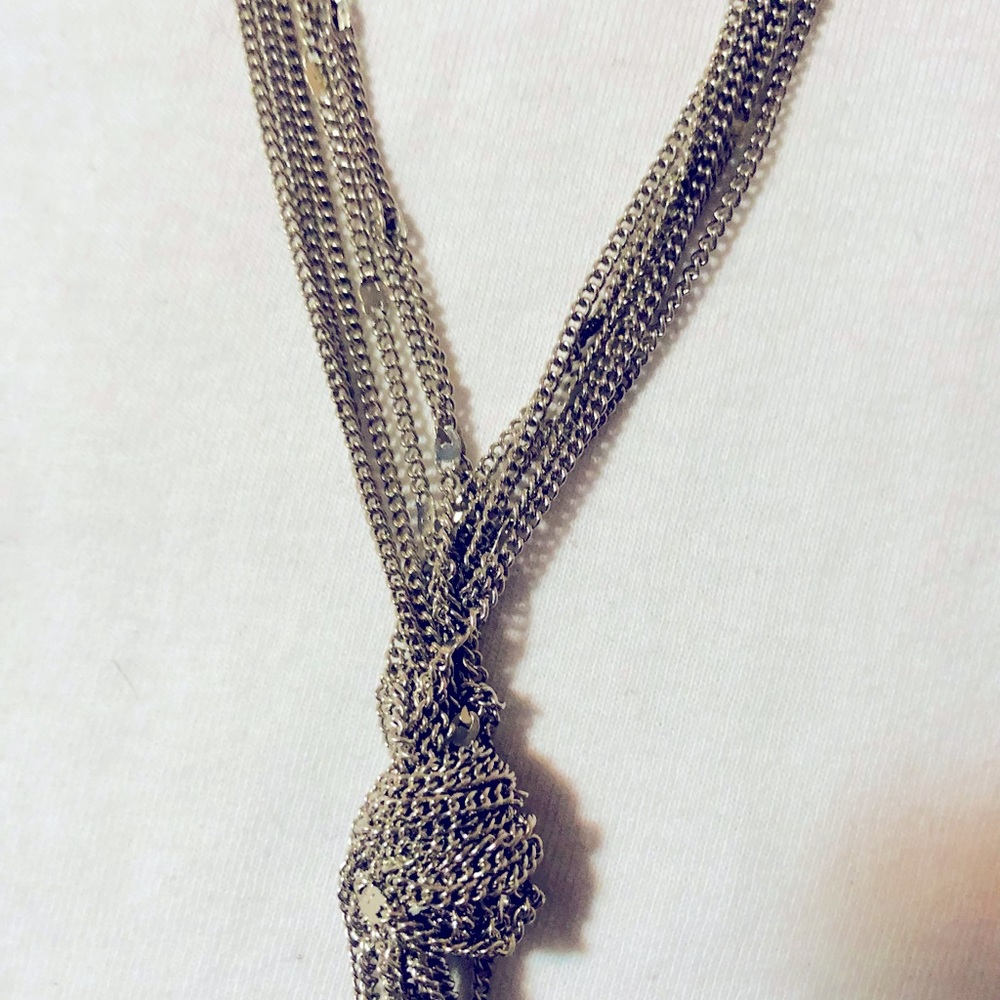 Silver necklace/chain & earring set